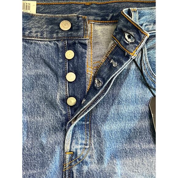 Levi’s Premium 501 Button Fly Jeans Womens W33 L30 Straight Leg 100% Cotton NWT - Picture 13 of 14